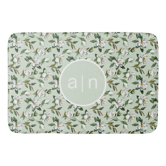 Tapete De Banheiro Monograma Moderno Magnésia Branca (Frente)