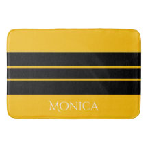 monograma nome preto e amarelo moderno