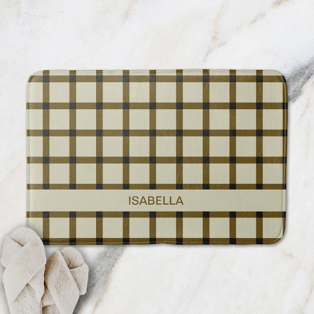 Tapete De Banheiro Monograma Personalizado (Criador carregado)