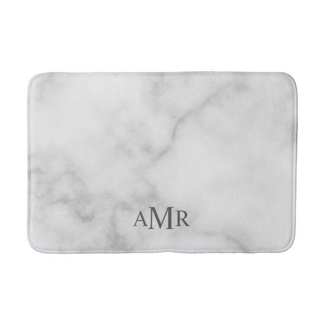 Tapete De Banheiro Monograma Personalizado Clássico (Frente)