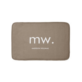 Tapete De Banheiro Monograma Personalizado Pastel Elegante Na moda mo