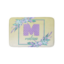 Monograma Roxo Sereia Escala Aquarela