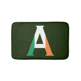 Tapete De Banheiro Monograma sobreposto à Irish Flag bmcnt