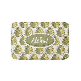 Tapete De Banheiro Monstera Leaves - Green