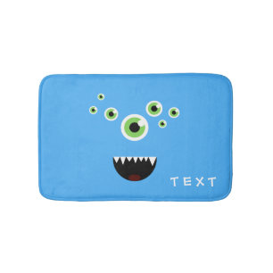 Tapete De Banheiro Monstro azul bonito louco engraçado original
