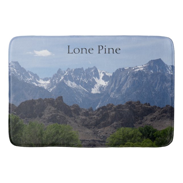 Tapete De Banheiro Montanhas com neve de Lone Pine (Frente)