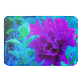 Tapete De Banheiro Moody Purple Peony com Linda Folhagem Weigela