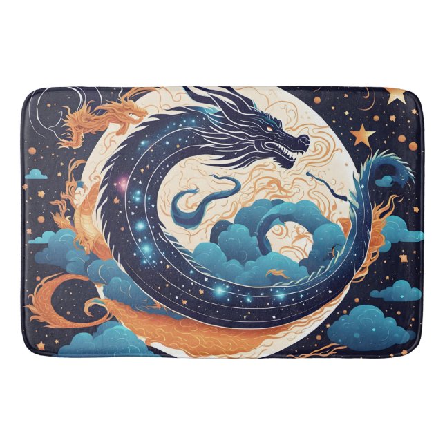 Tapete De Banheiro moon dragon bath mat (Frente)