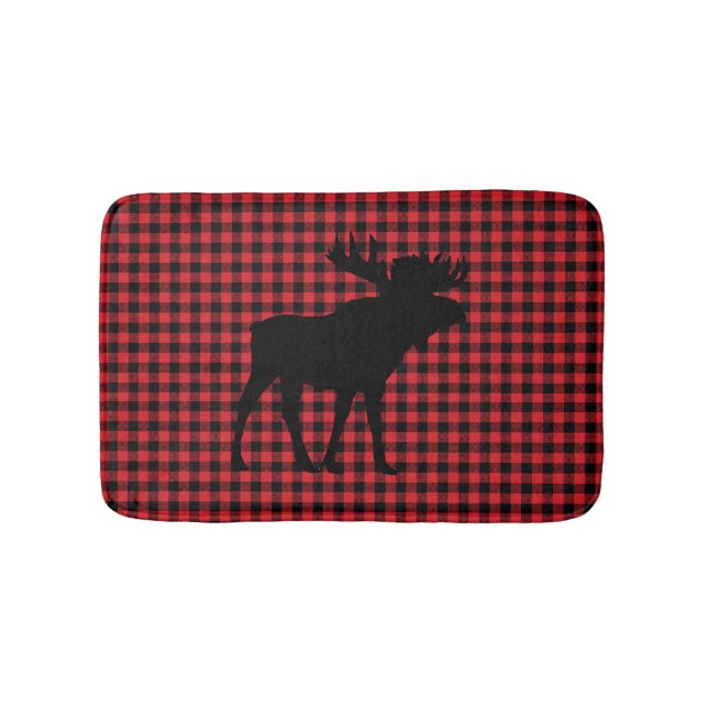 Tapete De Banheiro Moose Buffalo Check Mountain Living Mat (frente)