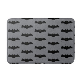 Tapete De Banheiro Morcegos de Halloween cinza e preto