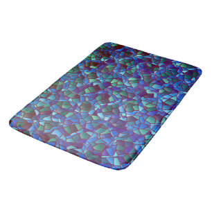 Tapete De Banheiro Mosaico, de azul lilás fumado ou salgado e verde