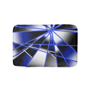 Tapete De Banheiro Mosaico de Desenho Mecânico de Cor do Gradiente Az