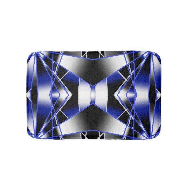 Tapete De Banheiro Mosaico de Desenho Mecânico Preenchido com Gradien (frente)