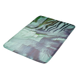 Tapete De Banheiro Mosaico de menta acinzentada com entalhe ligeiro e