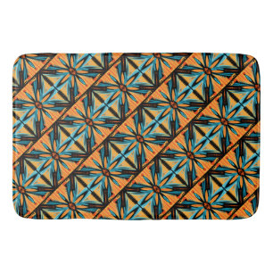 Tapete De Banheiro Mosaico Decorativo Laranja Amarelo Azul