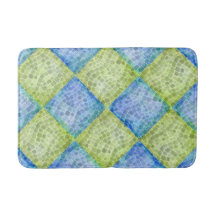 Mosaicos do Quadro de Verificação em Verde e Azul