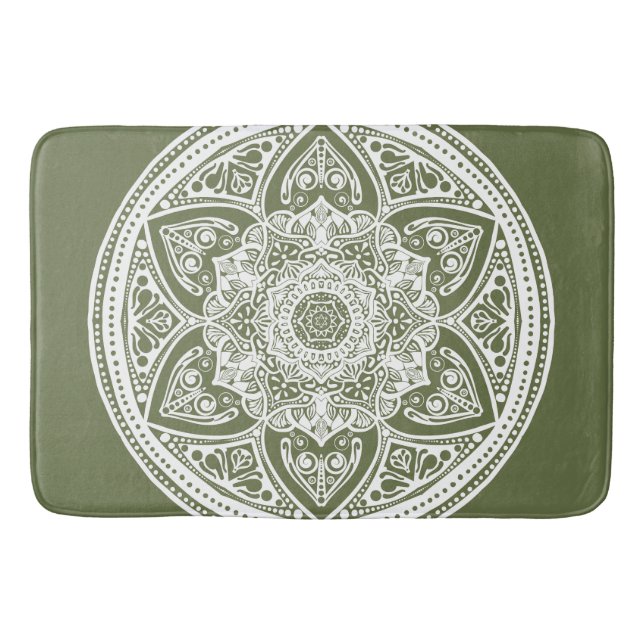 Tapete De Banheiro Moss Mandala (Frente)
