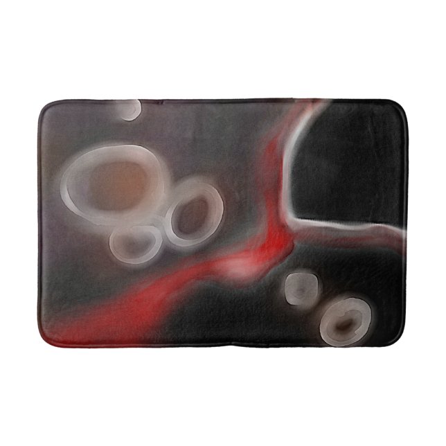 Tapete De Banheiro Motif Arterial: Abstrato preto, branco e vermelho (Frente)