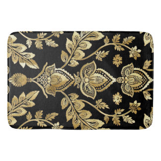 Tapete De Banheiro Motif Preto e Dourado