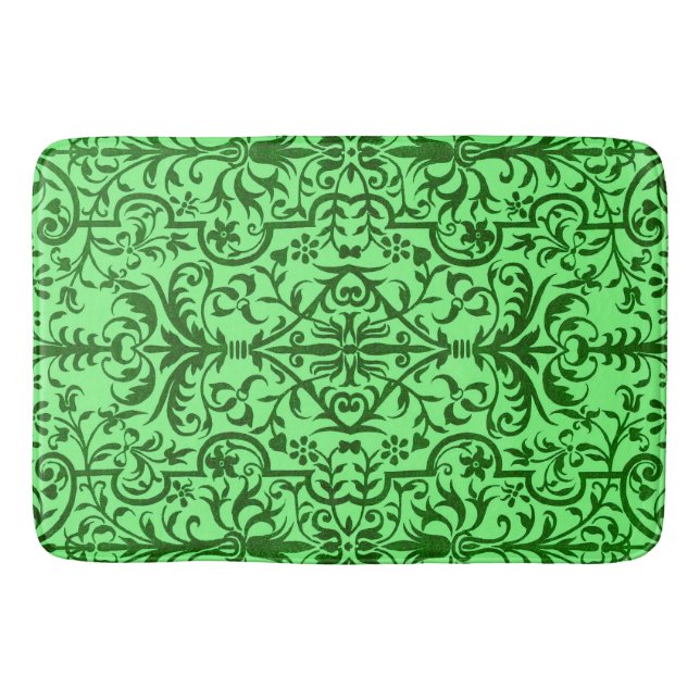 Tapete De Banheiro Motif vitoriano em verde (Frente)