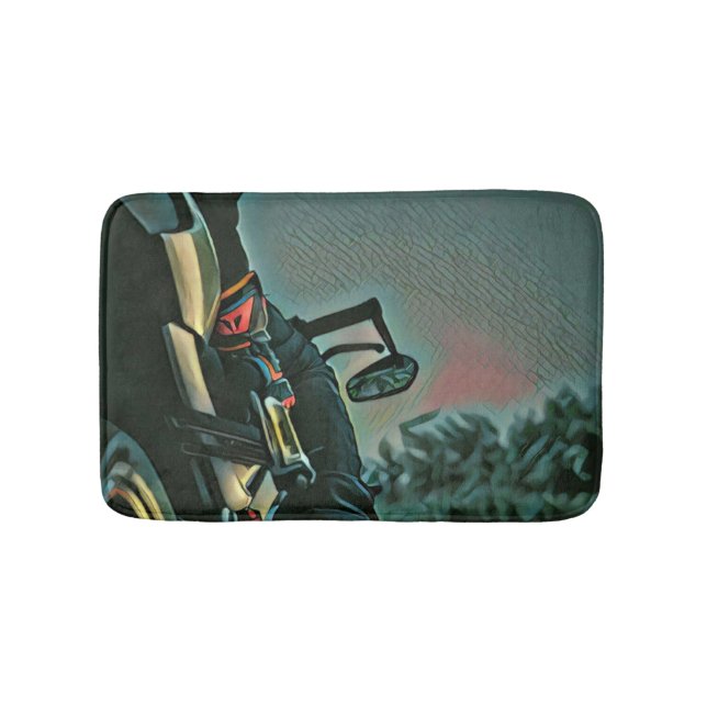 Tapete De Banheiro motorcycle racing lover gift (frente)