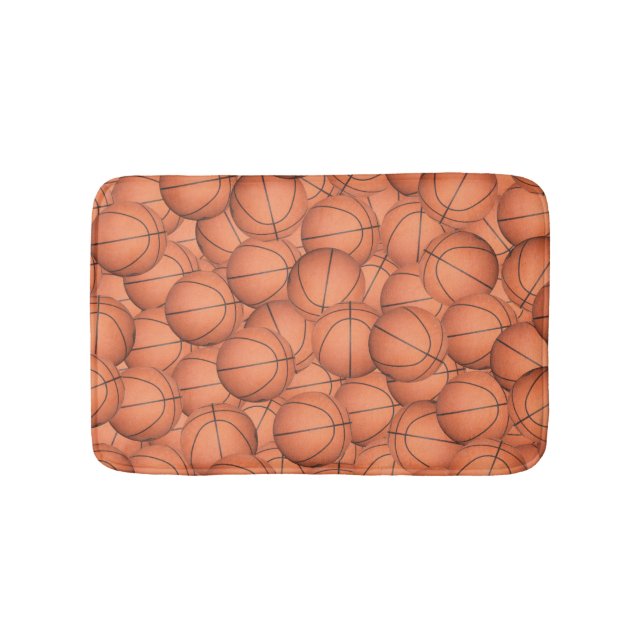 Tapete De Banheiro Muitas bolas de basquete (frente)