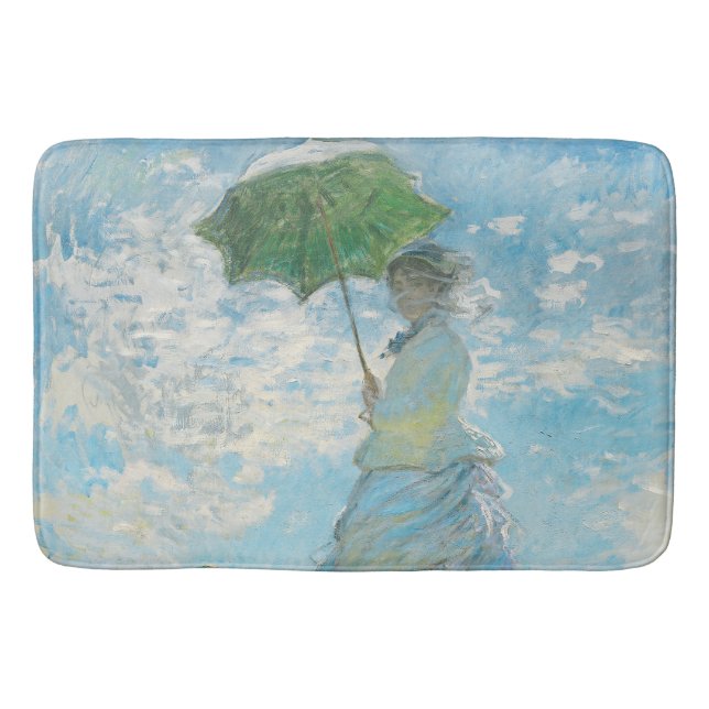 Tapete De Banheiro Mulher com Parasol Claude Monet (Frente)