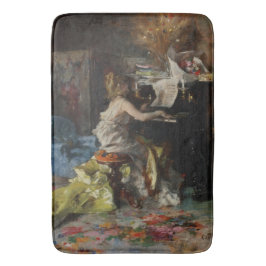 Tapete De Banheiro Mulher Elegante Tocando Piano (Giovanni Boldini)