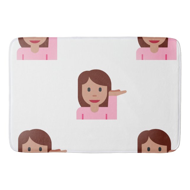 Tapete De Banheiro mulher emoji banheiro tapete (Frente)