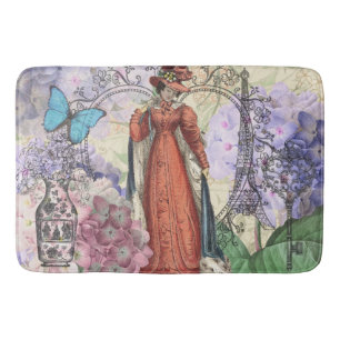 Tapete De Banheiro Mulher Victoriana Red Girl Colorful