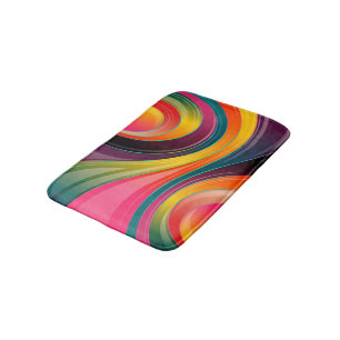 Tapete De Banheiro Multi design na moda do giro do abstrato da cor