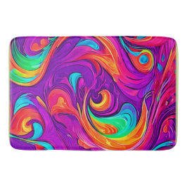 Tapete De Banheiro Mundo Colorido: Padrões Fluidos