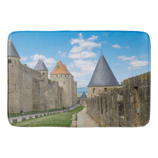 Tapete De Banheiro Muralhas Medievais de Carcassonne (Frente)