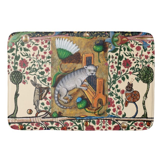 TAPETE DE BANHEIRO MÚSICA BESTIÁRIA MEDIEVAL ESTRANHA,ÓRGÃO DE JOGO C (Frente)