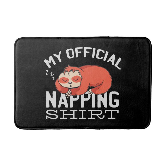 Tapete De Banheiro My official napping shirt Sloth (Frente)