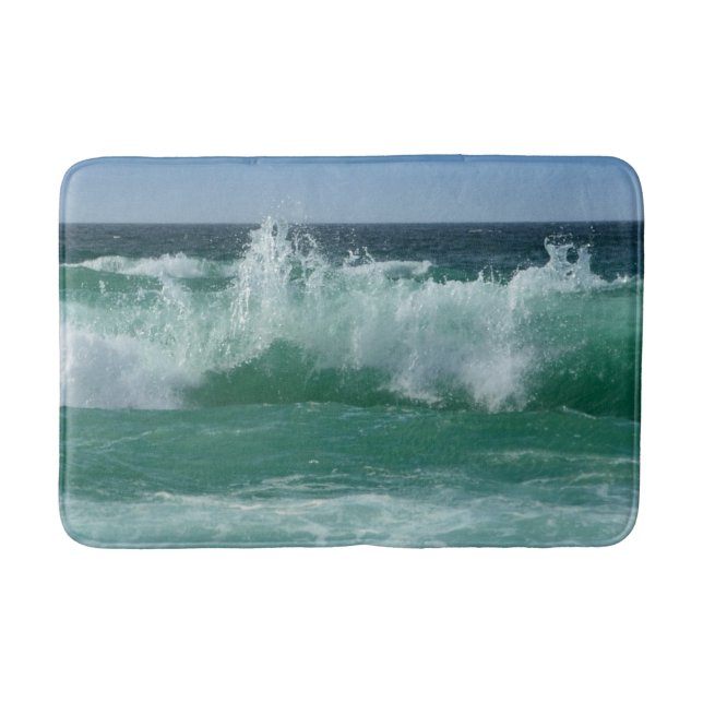 Tapete De Banheiro Na moda Beach Waves Nature Selim Modelo Medium (Frente)