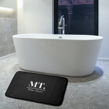 Na moda Black Modern Monogramas Iniciais e Nome