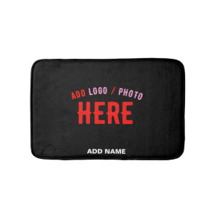 TAPETE DE BANHEIRO NA MODA MODERNO PERSONALIZÁVEL NEGRO VERIFICADO CO