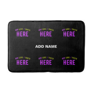 TAPETE DE BANHEIRO NA MODA MODERNO PERSONALIZÁVEL NEGRO VERIFICADO CO