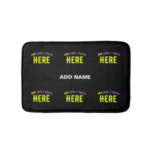TAPETE DE BANHEIRO NA MODA MODERNO PERSONALIZÁVEL NEGRO VERIFICADO CO