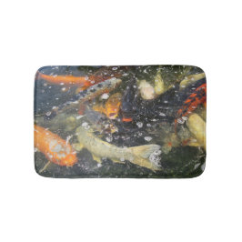 Tapete De Banheiro Nadação de Peixes Koi Japoneses