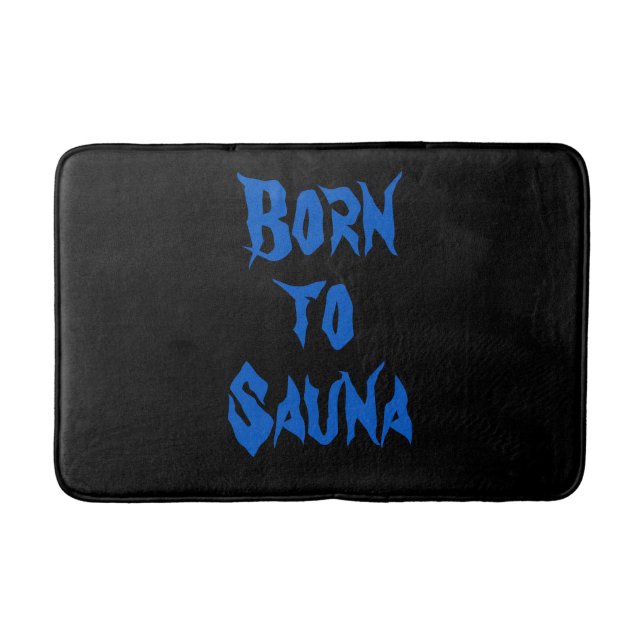 Tapete De Banheiro Nascer de Sauna Finlandesa Sauna Bath Mat (Preto) (Frente)