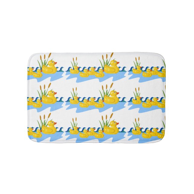 Tapete De Banheiro Natação de borracha da família do pato dos miúdos (frente)