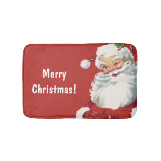 Tapete De Banheiro Natal Antigo, Papai Noel Alegre Piscando