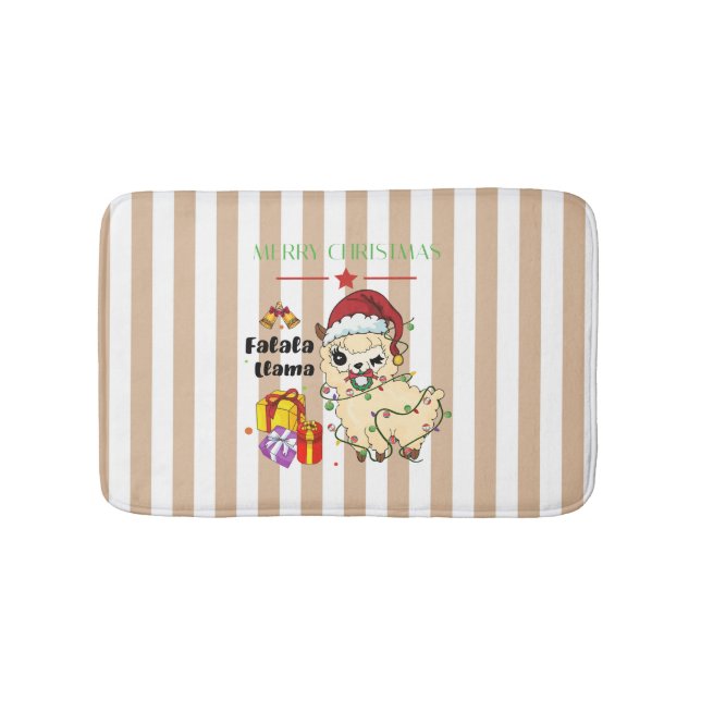 Tapete De Banheiro Natal Llama Bath Mat (frente)