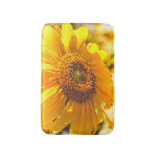 Tapete De Banheiro Natureza da Flor Amarela Sunflower