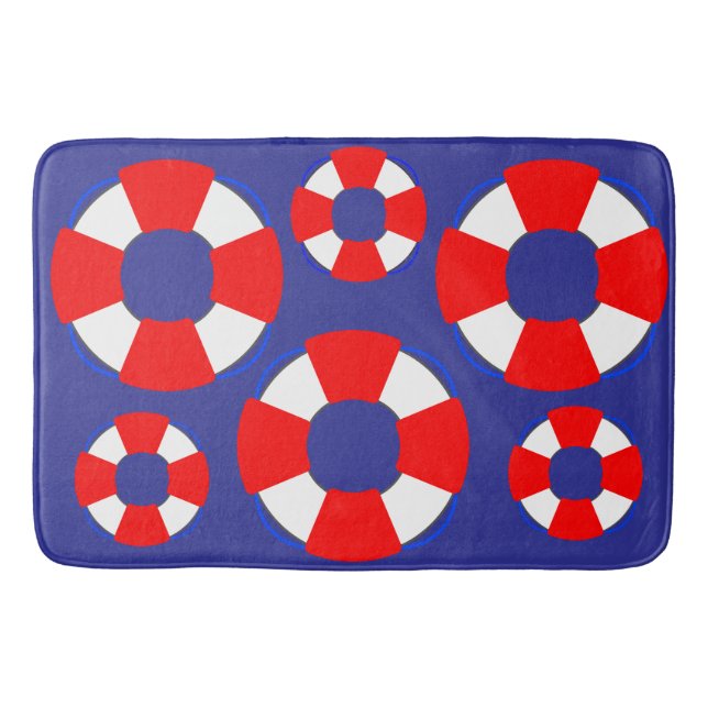 Tapete De Banheiro Nautical Bathroom Mat (Frente)
