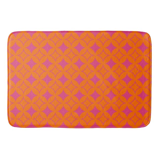 Tapete De Banheiro Navio cor-de-rosa e laranja (Frente)