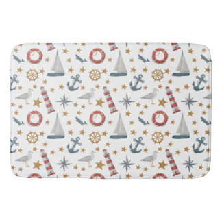 Tapete De Banheiro Navio-vela Rosa de captura de âncora do oceano náu