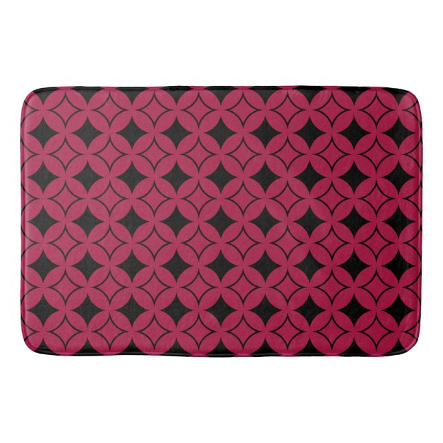 Tapete De Banheiro Navio vermelho e preto (Frente)